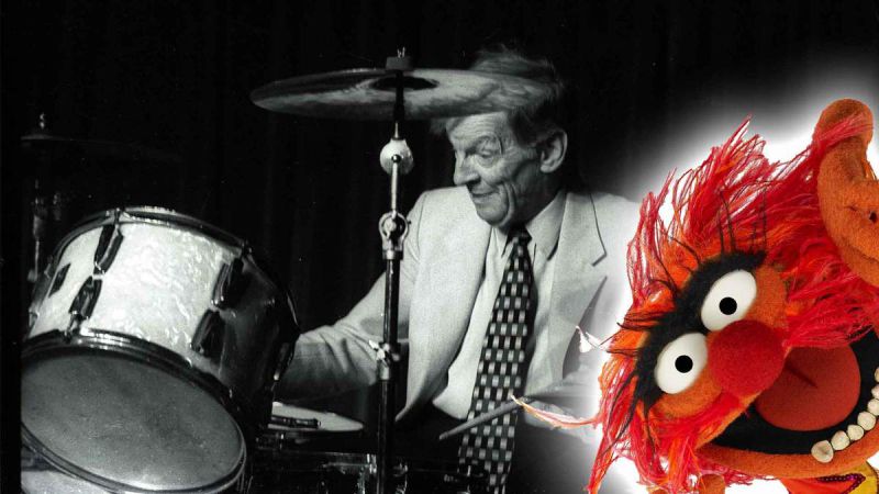 Von Haus aus Jazzer, gelangte Ronnie Verrell als Drummer der Muppet Show zu stillem Ruhm. (© John R. Langford)