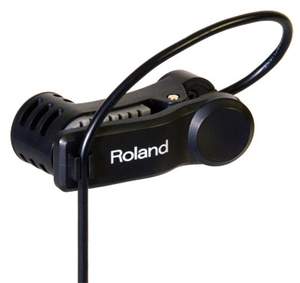 Nützliches Utensil: das Clipmikrofon für die Abnahme am Schallloch einer Cajon. © Roland 
